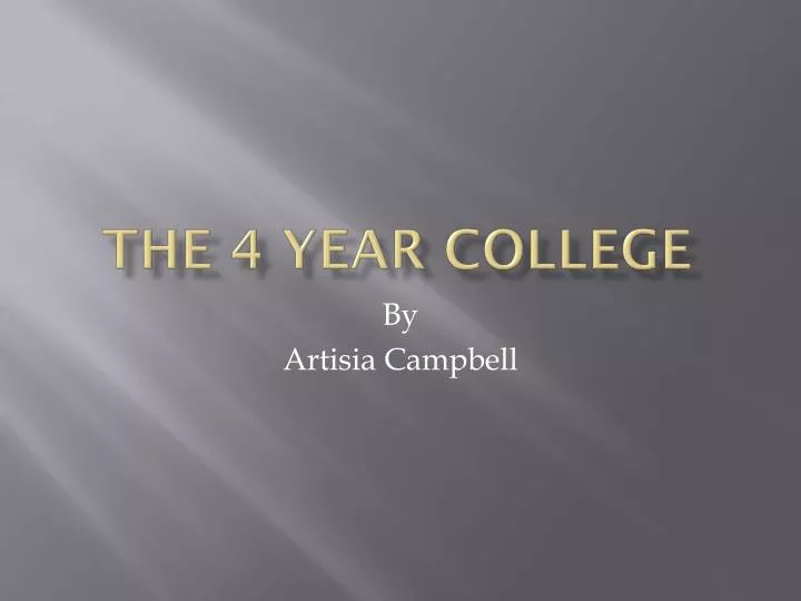 the 4 year college
