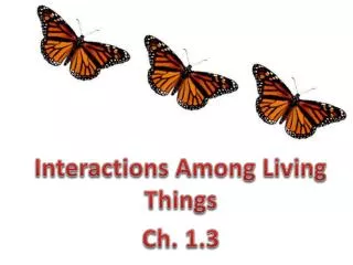 Interactions Among Living Things Ch. 1.3