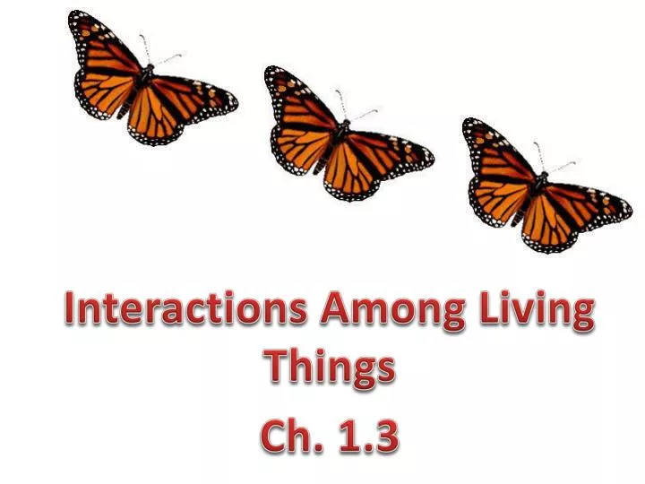 interactions among living things ch 1 3