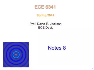 Prof. David R. Jackson ECE Dept.