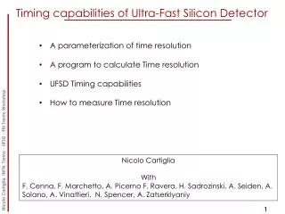 Timing capabilities of Ultra -Fast Silicon Detector