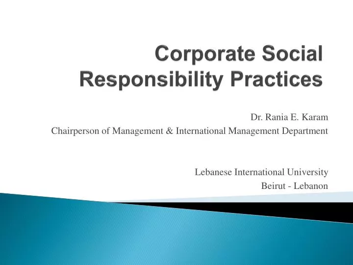 corporate social responsibility practices