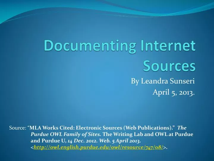 documenting internet sources