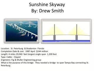 Sunshine Skyway By: Drew Smith