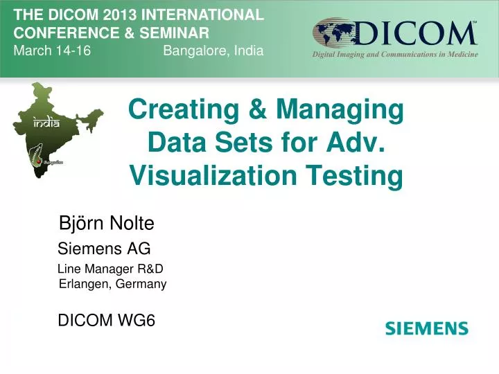 creating managing data sets for adv visualization testing