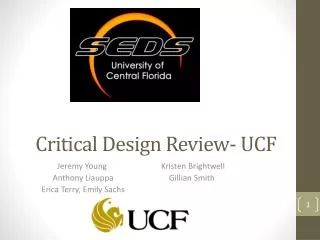 Critical Design Review- UCF