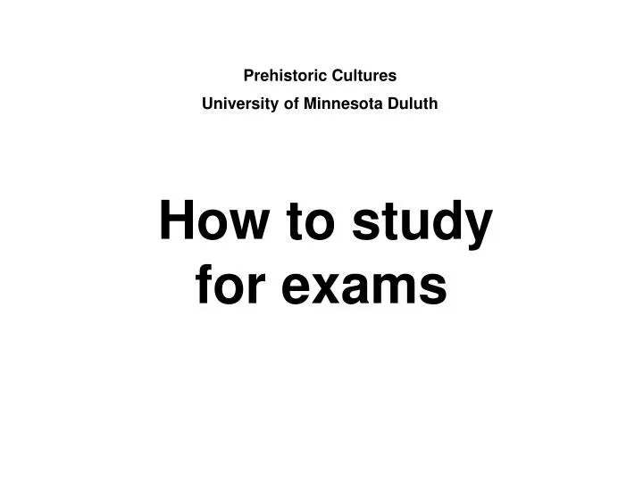 how to study for exams
