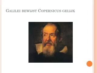Galilei bewijst Copernicus gelijk