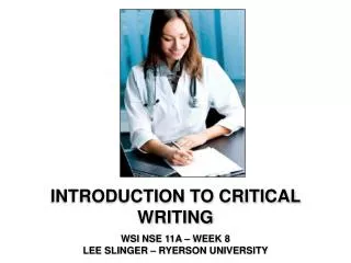 Introduction to critical writing