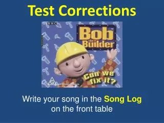 Test Corrections