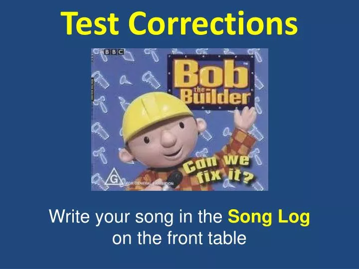 test corrections