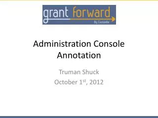 Administration Console Annotation