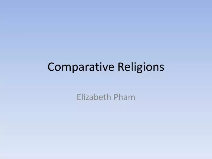 comparative religions