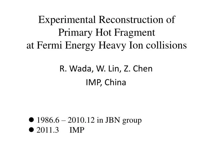 experimental reconstruction of primary hot fragment at fermi energy heavy ion collisions