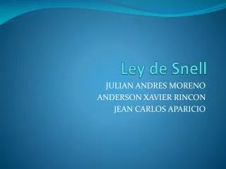 ley de snell