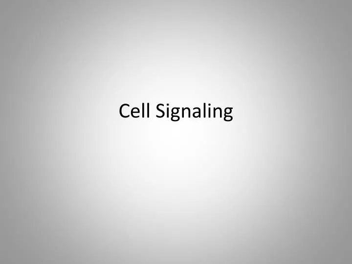 cell signaling