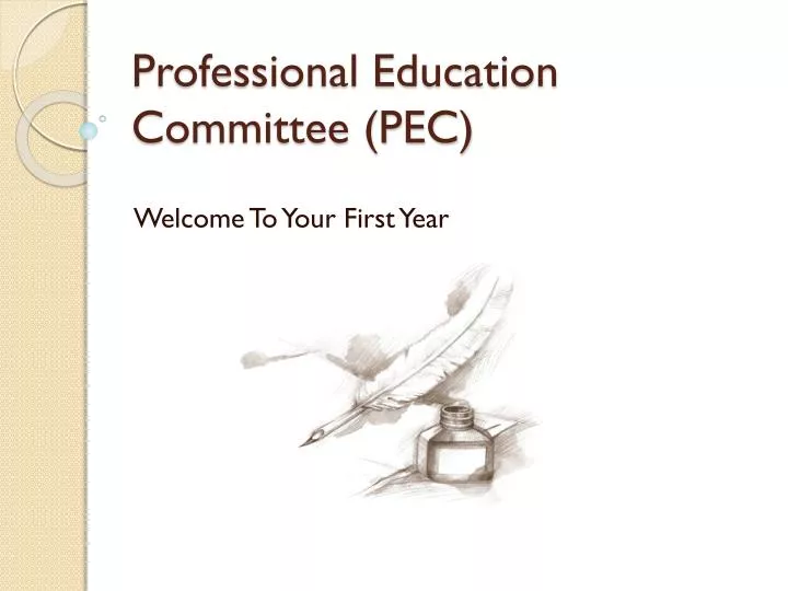 professional education committee pec