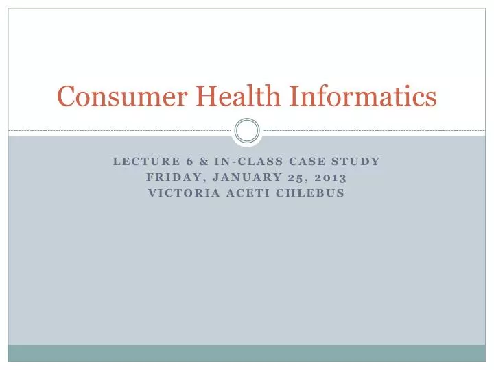 consumer health informatics