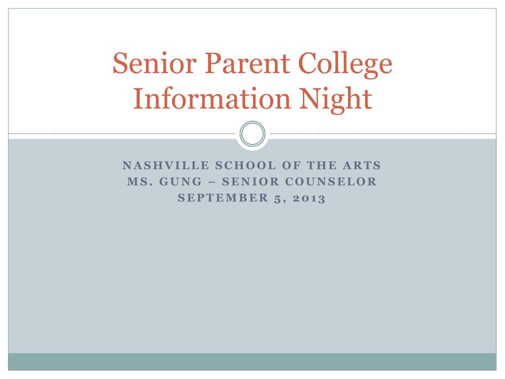 PPT - Senior Parent College Information Night PowerPoint Presentation ...