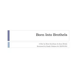 Born Into Brothels