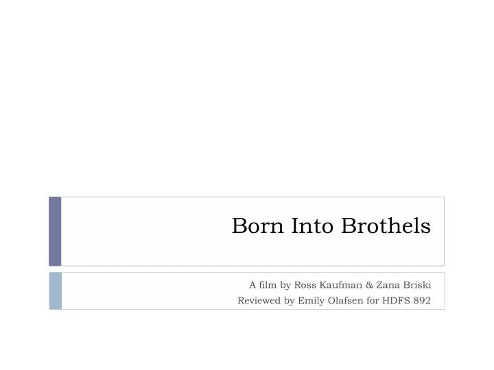 born into brothels