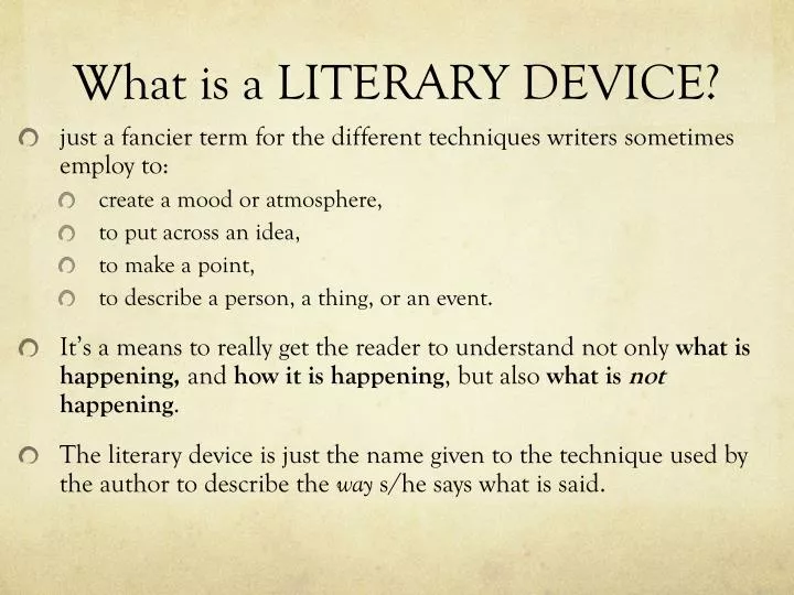 what is a literary device