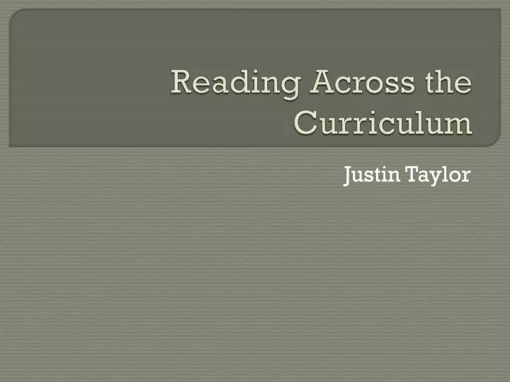 reading across the curriculum