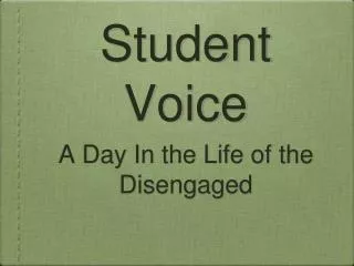 student voice