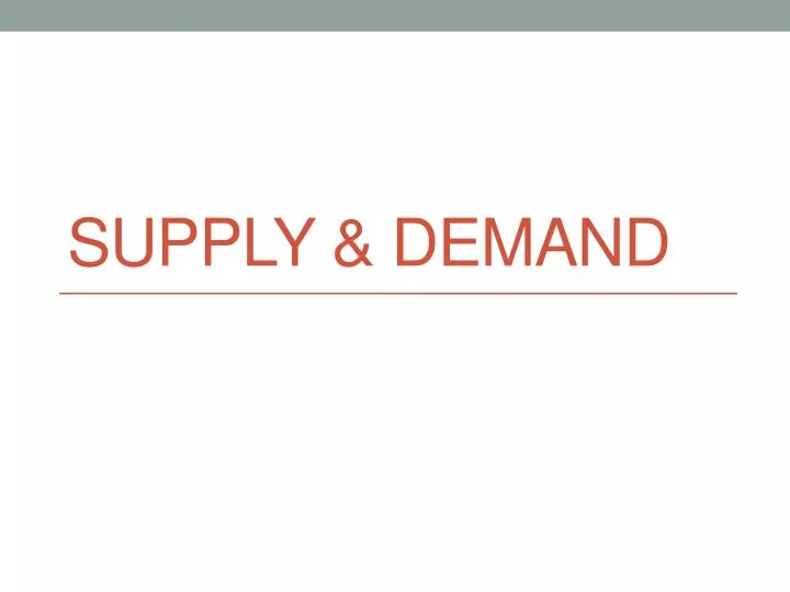 supply demand