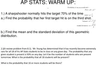 ap stats warm up