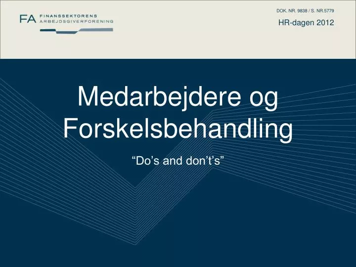 medarbejdere og forskelsbehandling