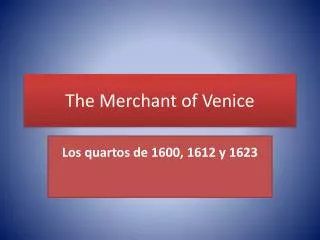 the merchant of venice