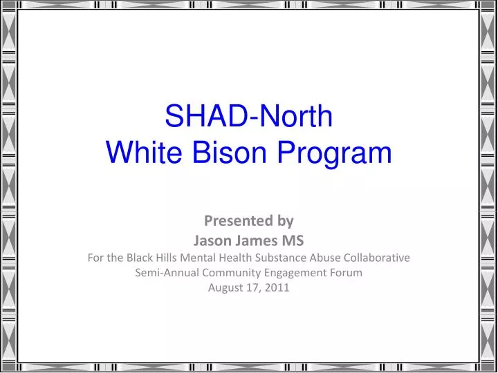 shad north white bison program