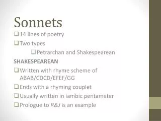 Sonnets