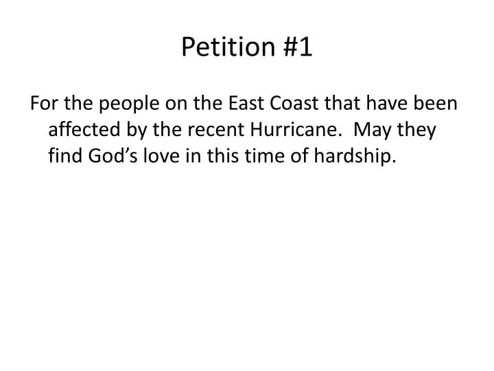 petition 1