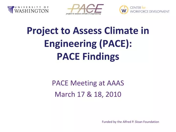 project to assess climate in engineering pace pace findings