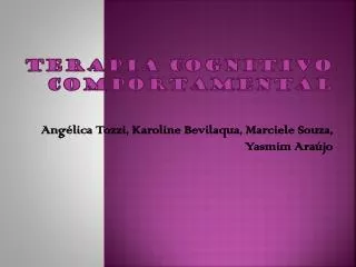 terapia cognitivo comportamental