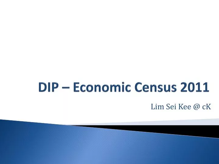 dip economic census 2011