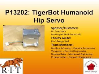 P13202: TigerBot Humanoid Hip Servo