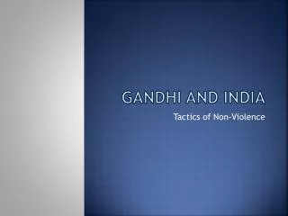 Gandhi and India
