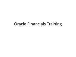 Oracle Financials Training