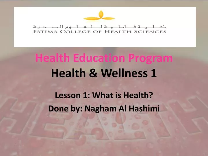 health education program health wellness 1