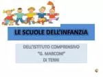 LE SCUOLE DELL’INFANZIA - slide 1