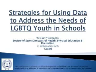 Strategies for Using Data to Address the Needs of LGBTQ Youth in Schools