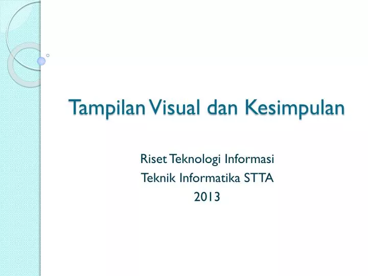 tampilan visual dan kesimpulan