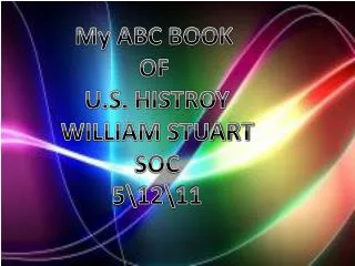 My ABC BOOK OF U.S. HISTROY WILLIAM STUART SOC 5\12\11