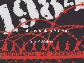 sensationspeak in america