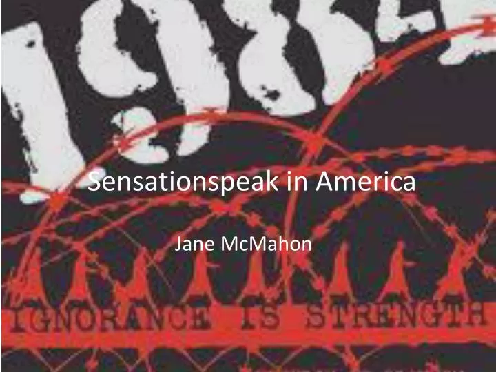 sensationspeak in america