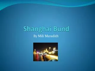 Shanghai Bund