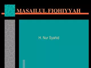 masailul fiqhiyyah